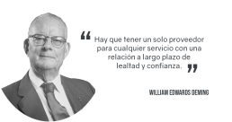 hay que tender a tener un solo proveedor para cualquier servicio con una relación a largo plazo de lealtad y confianza